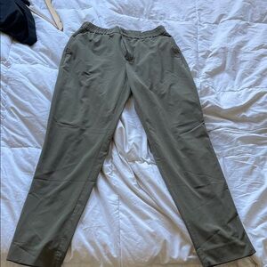 Banana Republic Olive Elastic-Waist Straight Chinos